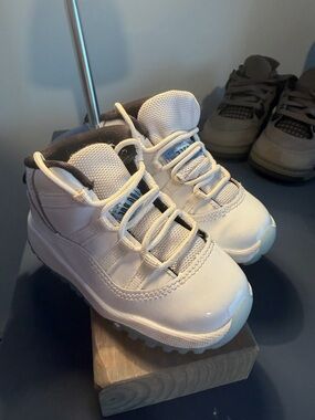 Jordan Kids White and Black High-Top Sneakers